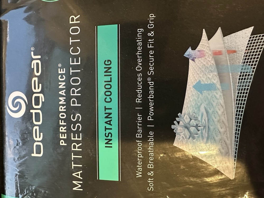 Bedgear Ver-Tex Performance Full Mattress Protector -Instant Cooling Waterproof