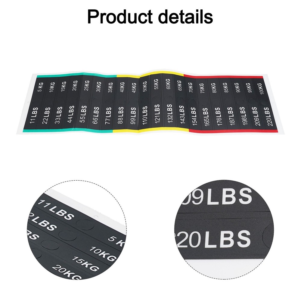 Clear and Visible Weight Identification Stickers for Effective Training