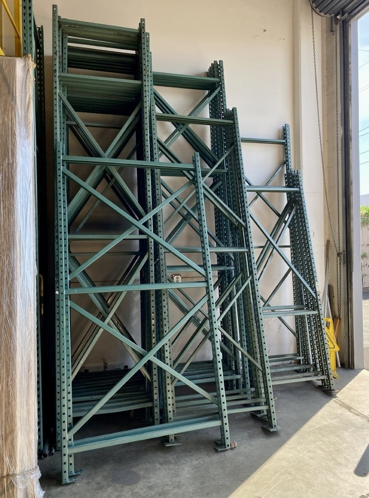 32" x 144" Pallet racking uprights used