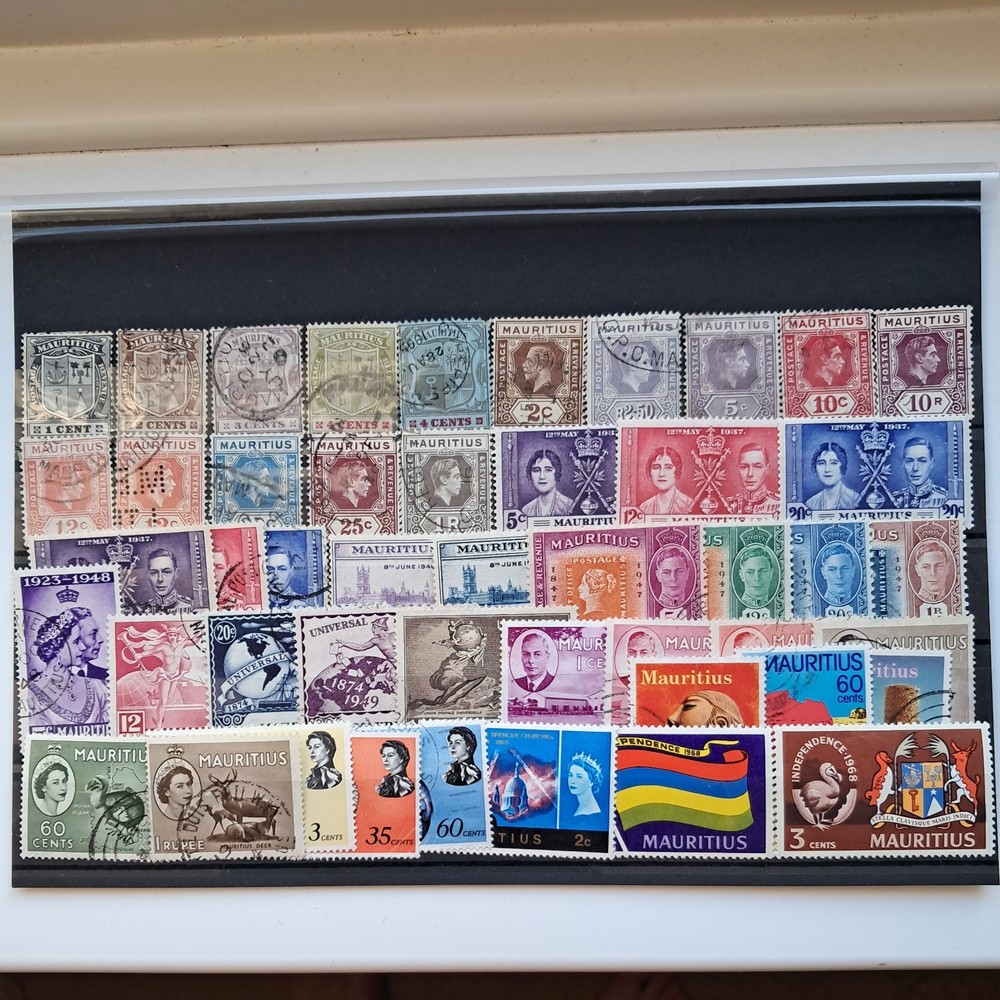 stamps Mauritius stock card