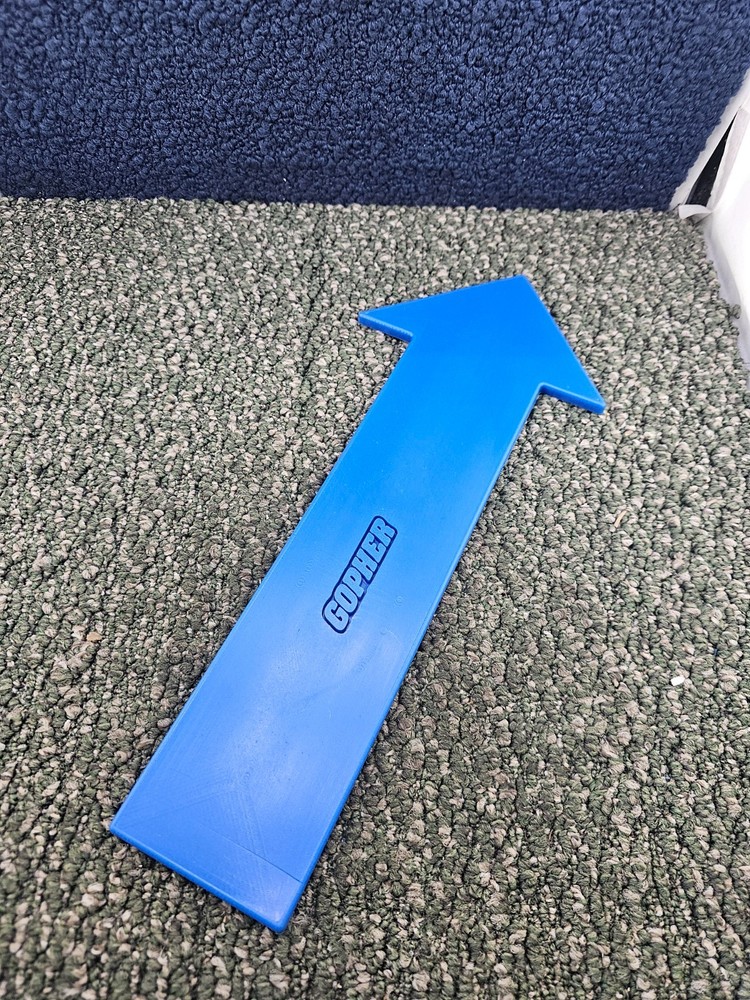(QTY 6) Gopher Directional Arrow Poly Spots Blue