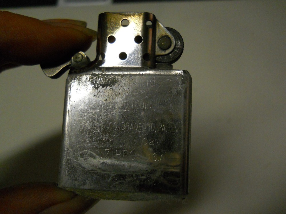 2002 Zippo Wind Proof Lighter Chrome Engraved AMB Happy Valentines Day 2003