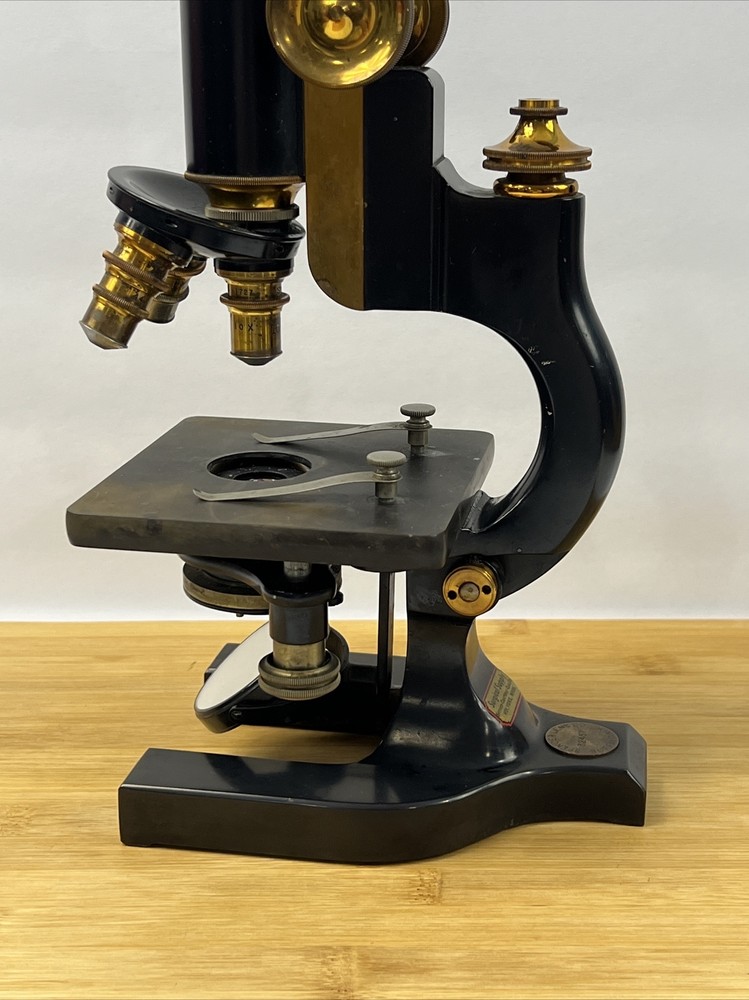 Antique Brass and Iron Microscope by SPENCER LENS CO
