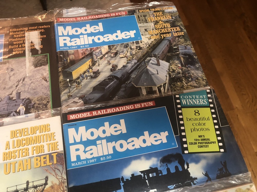 12 Model Railroader Train Magazines 1987 Complete Year