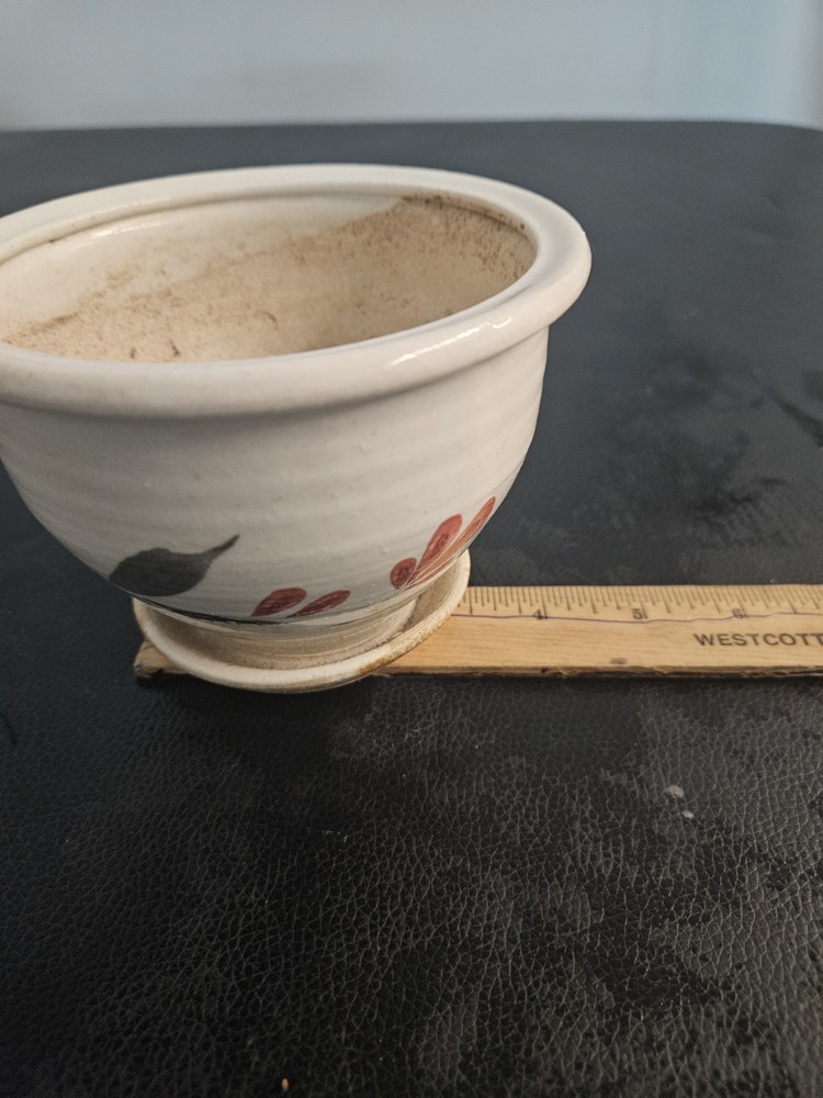 Studio Art Pottery Planter with Underplate and Drainage