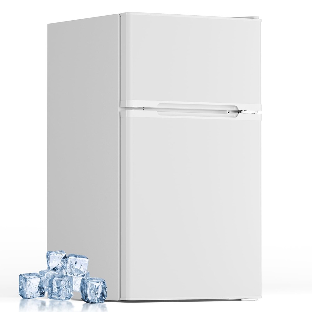 Mini Fridge with Freezer, 3.2 Cu.Ft Compact Refrigerator with 2 Doors, Small ...