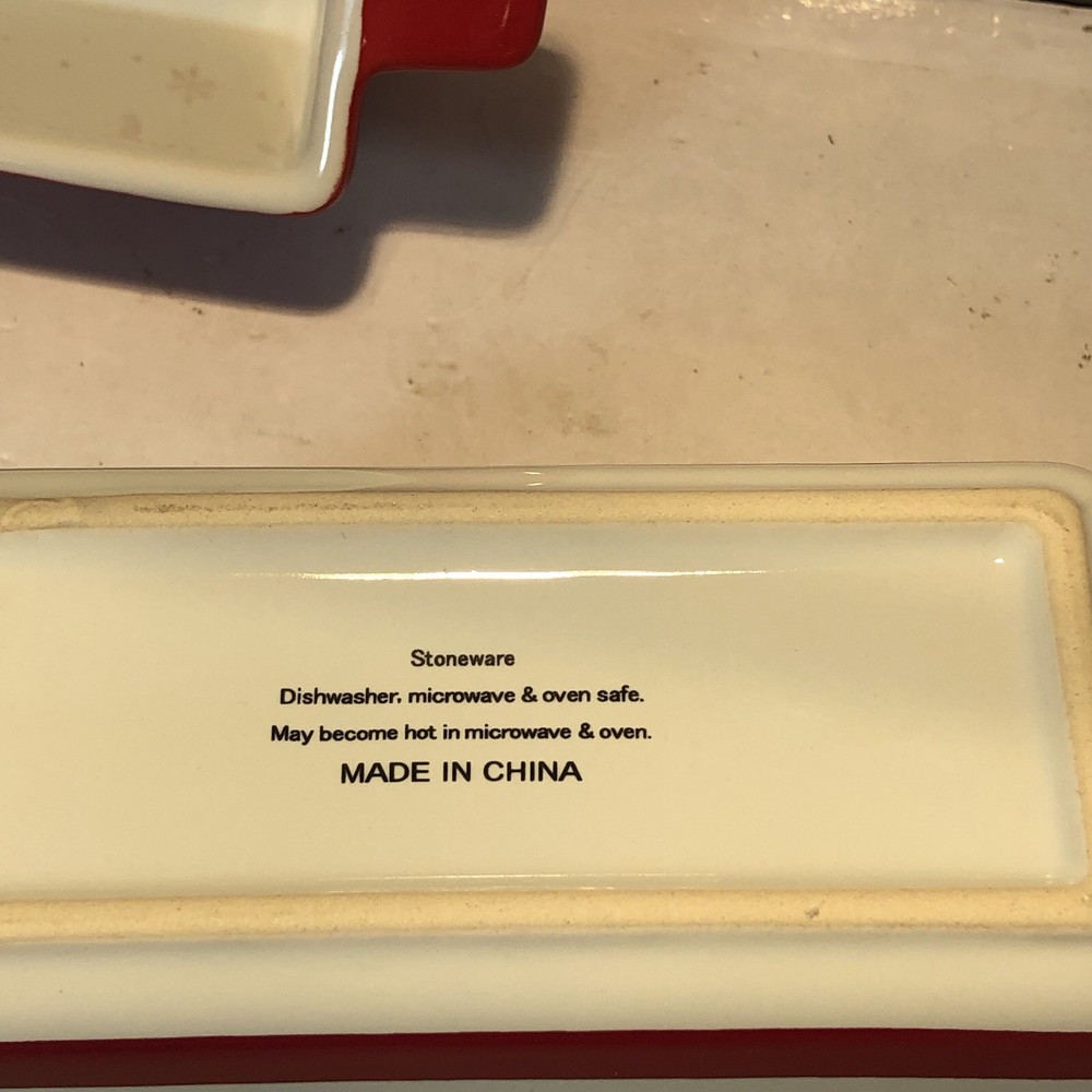 2 Mini Christmas Ceramic Bread Loaf Pans