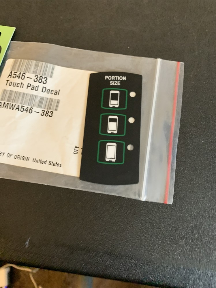 Grindmaster Cecilware A546-383 DECAL, TOUCHPAD ICB SELECT