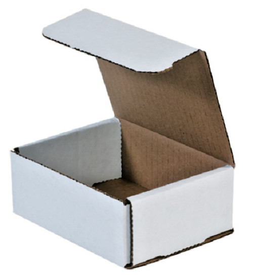 25 Pack - 5x4x2 White Corrugated Shipping Mailer Packing Box Boxes