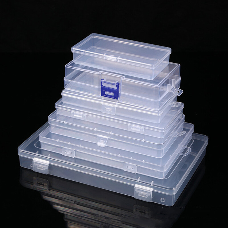 Translucent Plastic Storage Box Food Container Home Kitchen Office Packing Box