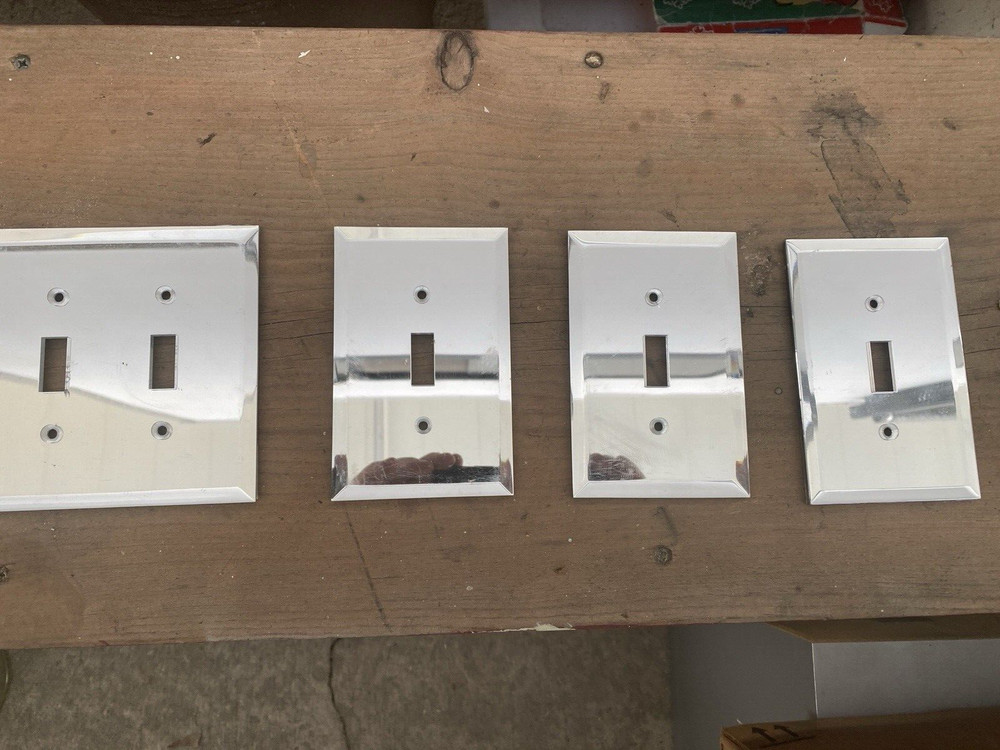 Vintage  Mirrored Switch covers.