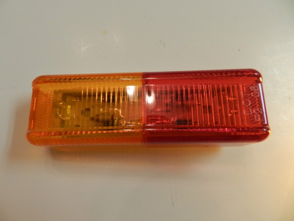 (1) LED Light 1x4 Surface mount Amber & RED Clearance Marker trailer Optronics