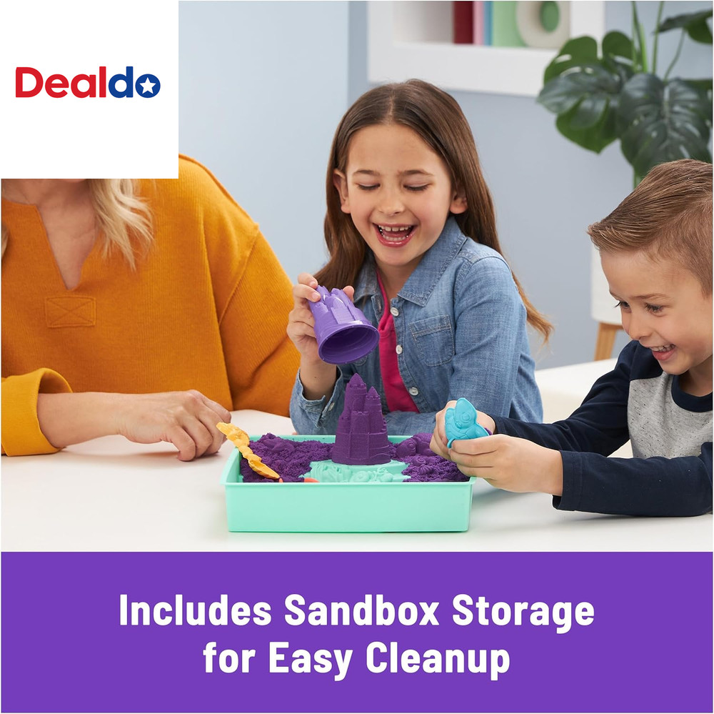 , Sandbox Set, Creative Easter Gifts, Includes 1Lb Purple Moldable Play Sand, 4