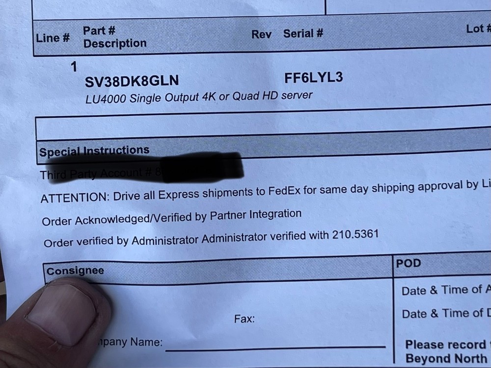 LiveU LU4000 4K Video Decoder P/N LU10-SV-1UL04-4K NEW