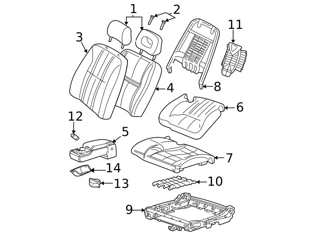 Genuine GM Headrest 12458680