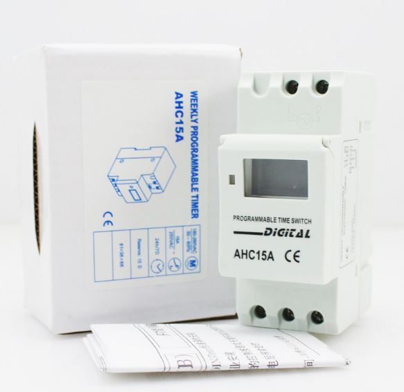 Digital LCD DIN Programmable Weekly Rail Timer AC 110V 16A Time Relay Switch New