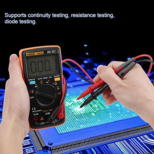 AN8008 True RMS Digital Multimeter with Continuity & Diode Test AC DC Voltage