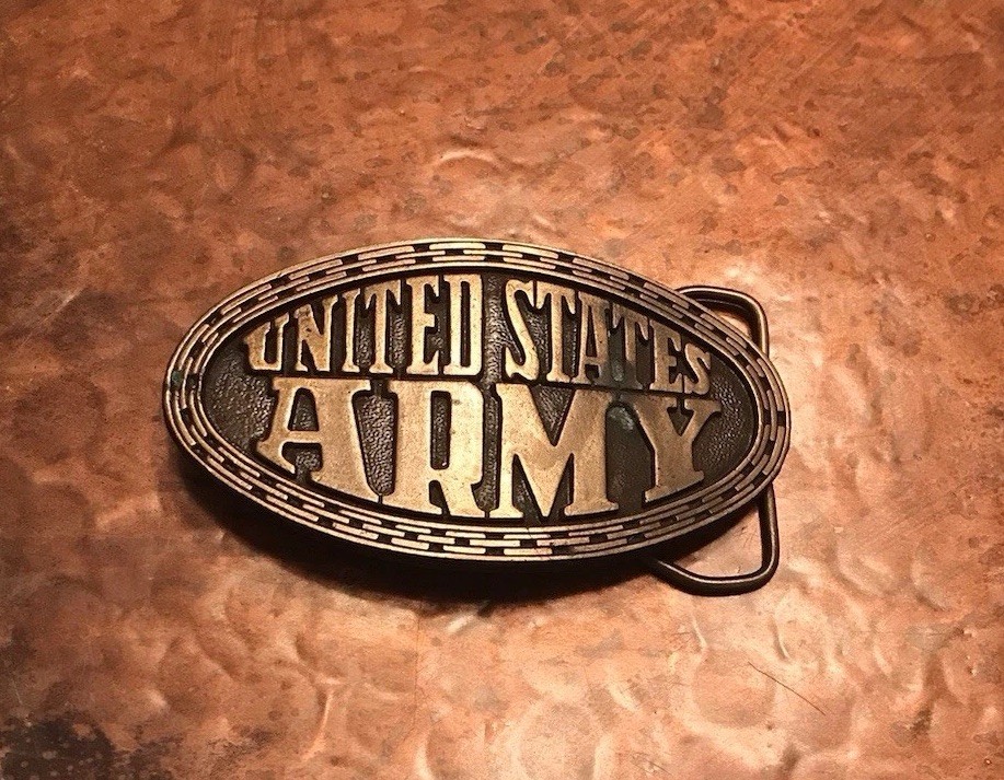 US ARMY brass belt buckle