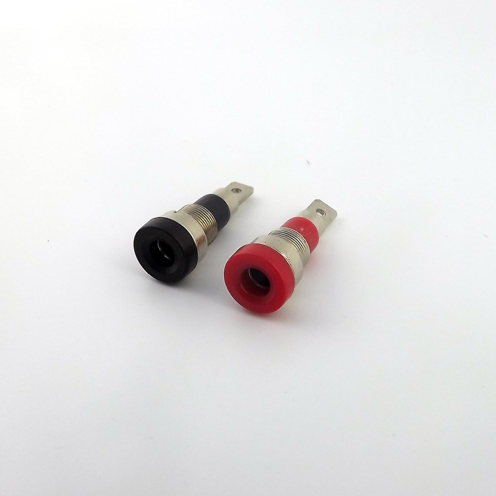 2x Multimeter Instrument 4mm Binding Post Banana Jack Panel Mount Test Probe R&B