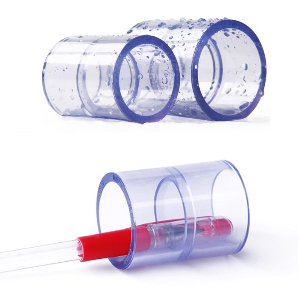 PVC Direct Pipe Fitting Straight Joint Water Pipe Socket Coupling Transparent