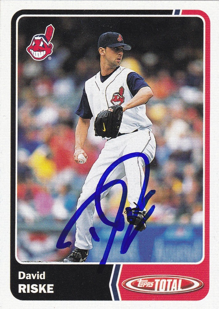 DAVID RISKE CLEVELAND INDIANS SIGNED 2003 CARD BREWERS RED SOX WHITE SOX ROYALS