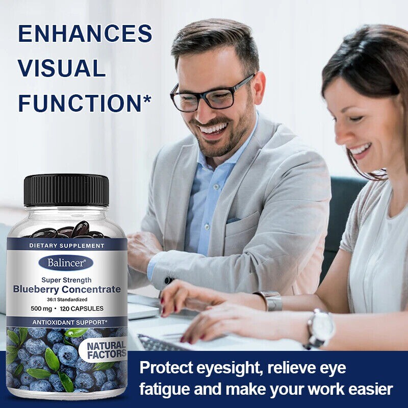120 Capsule Extra Strong Blueberry Concentrate 36:1 enhances Visual Function