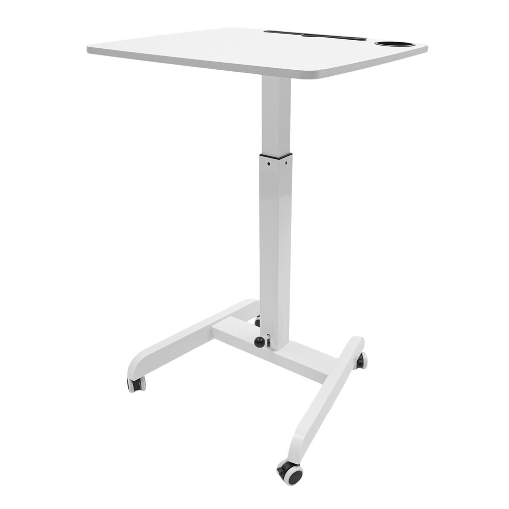 Adjustable Rolling Podium Mobile Standing Laptop Desk Presentation Lectern Table