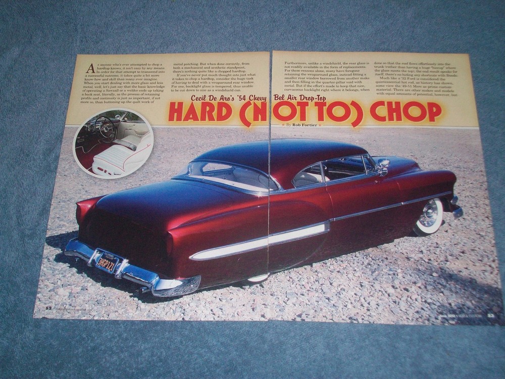 1954 Chevy Bel Air Custom Led Sled Article 'Hard (Not To) Chop"
