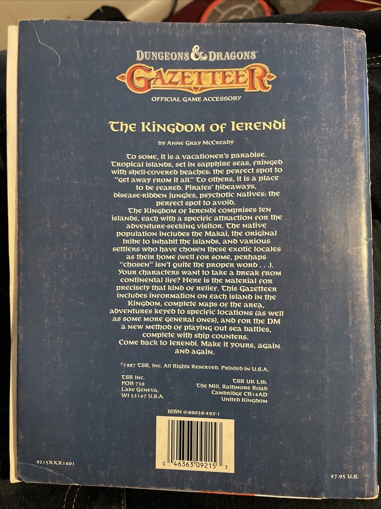 TSR Basic D&D Kingdom of Ierendi VG
