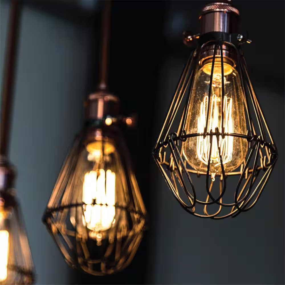 60-Watt Equivalent ST64 Vintage Style Edison Bulbs, Incandescent Dimmable E26 Fi