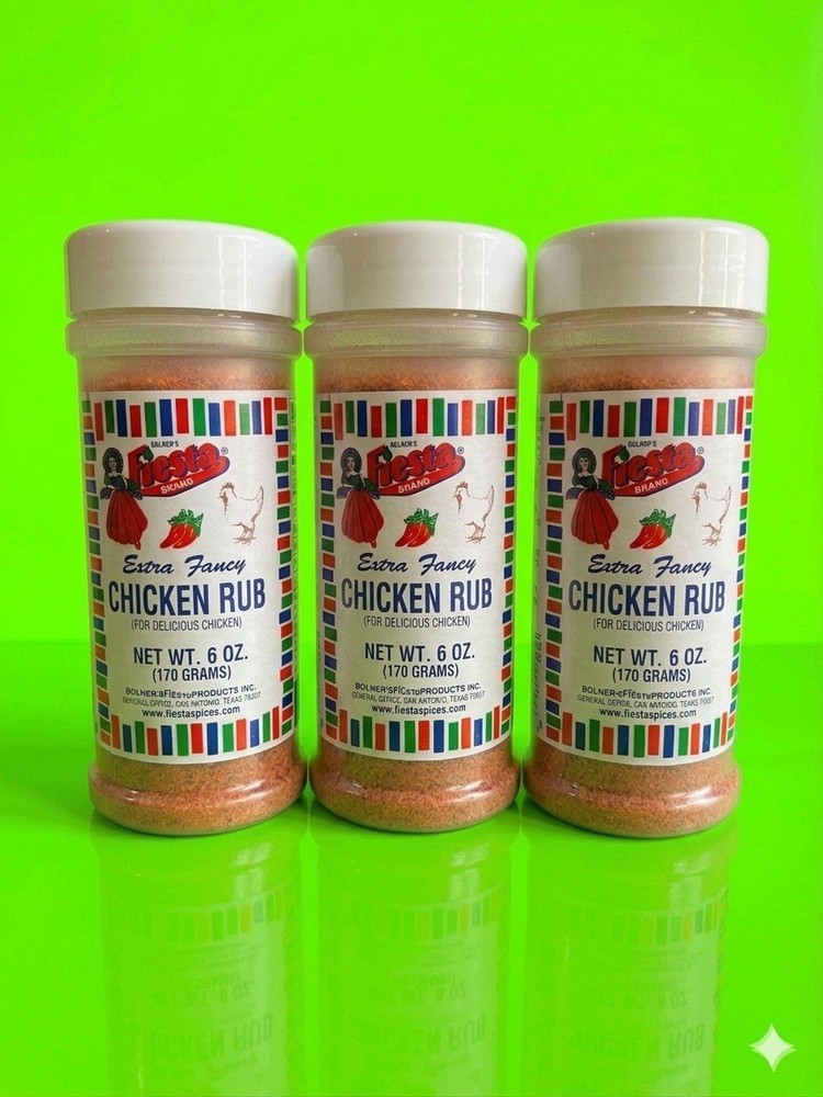 Bolner's Fiesta Extra Fancy Chicken Rub 6oz (3 Pack)