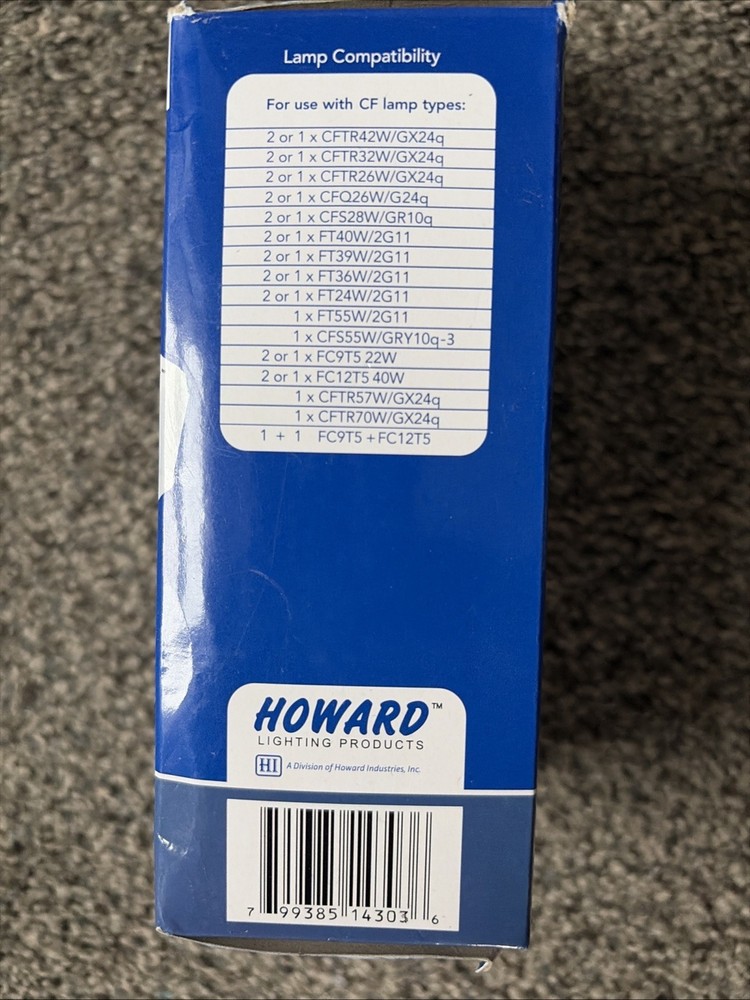 Howard EP2/18CF/MV/K Compact Fluorescent Electronic Ballast 120-277V