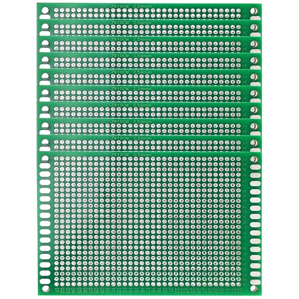 10PCS 7x10 cm Double Sided PCB Board,Tinned Prototype Diy Universal FR4 Print...