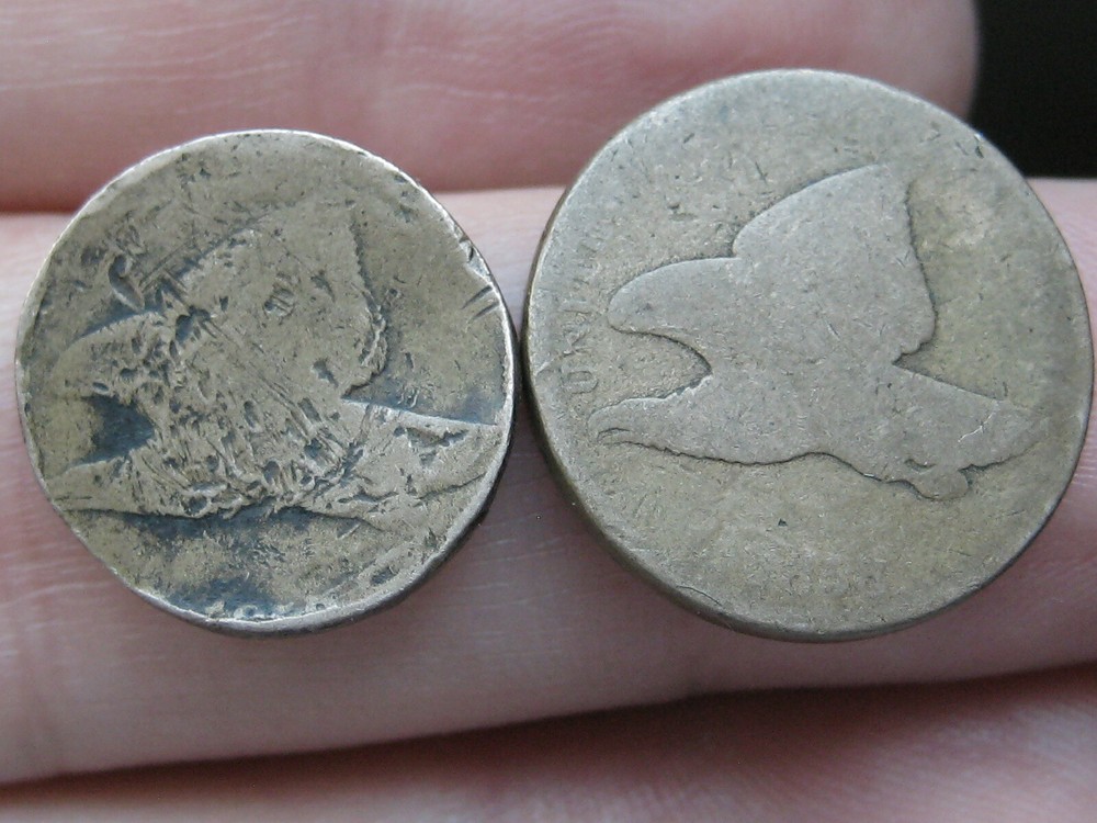 1858 Flying Eagle Penny Cent- TINY, Only 16 MM Diameter