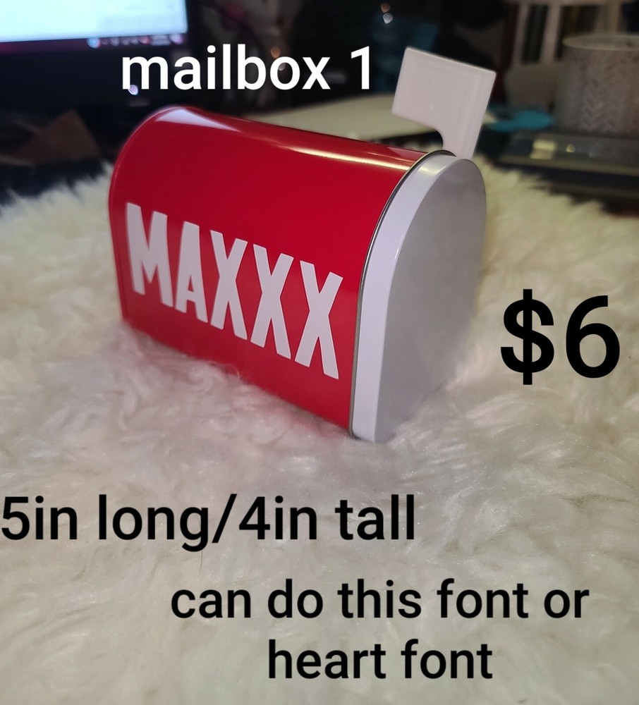 Personalized Valentine tin mailbox
