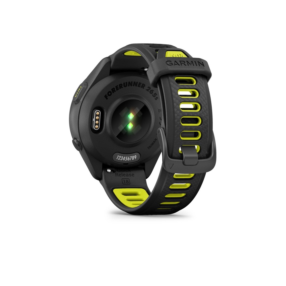 Garmin Forerunner 265S GPS Running Smartwatch AMOLED Display Black Amp Yellow