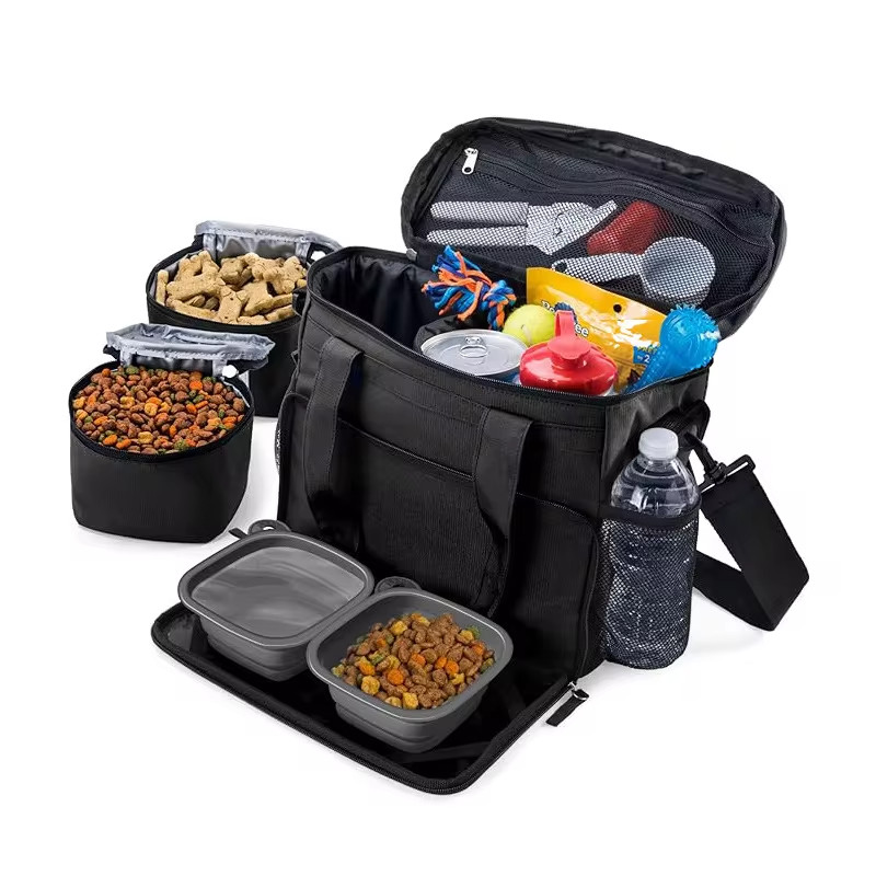 Pet Travel Bag W/Bowls