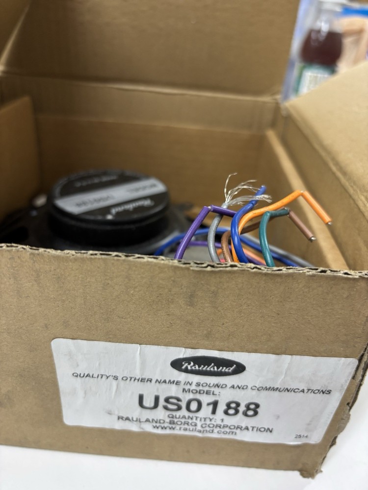 Rauland Borg 8" Dual Cone Intercom Speaker Assembly Model USO188 Black