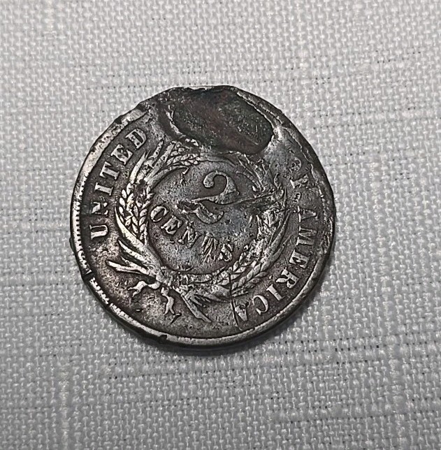 USA  Two Cent Piece Coin Circulated -