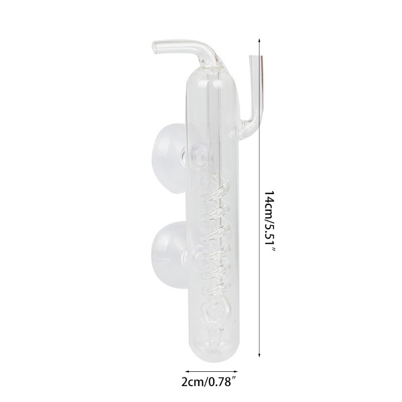 CO2 Diffuser Spirals Bubble Counter Clear Glass Aquarium Supply Accessories