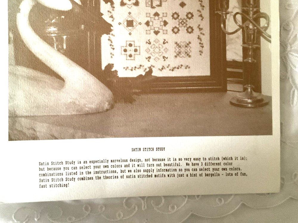 Sue Lentz Satin Stitch Study Teaching Piece #5 Counted Cross Stitch Pattern