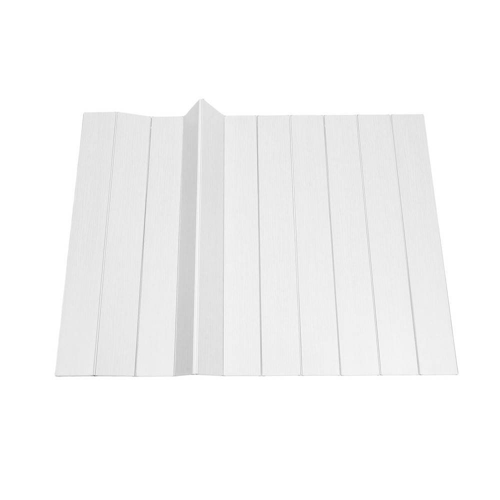 160*80cm Bath Cover Foldable White wood grain Rectangular Bath Lid for Bathroom