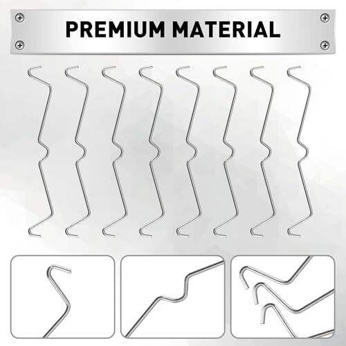HORUSDY Pegboard Hooks Metal Peg Locks, Retainers Display Hook Organizer Peg Boa