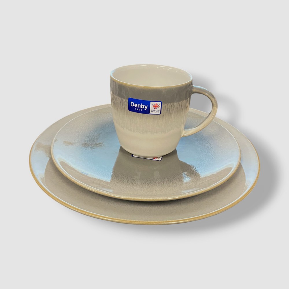 Denby Gray Modus Ombre 3Pc Place Setting