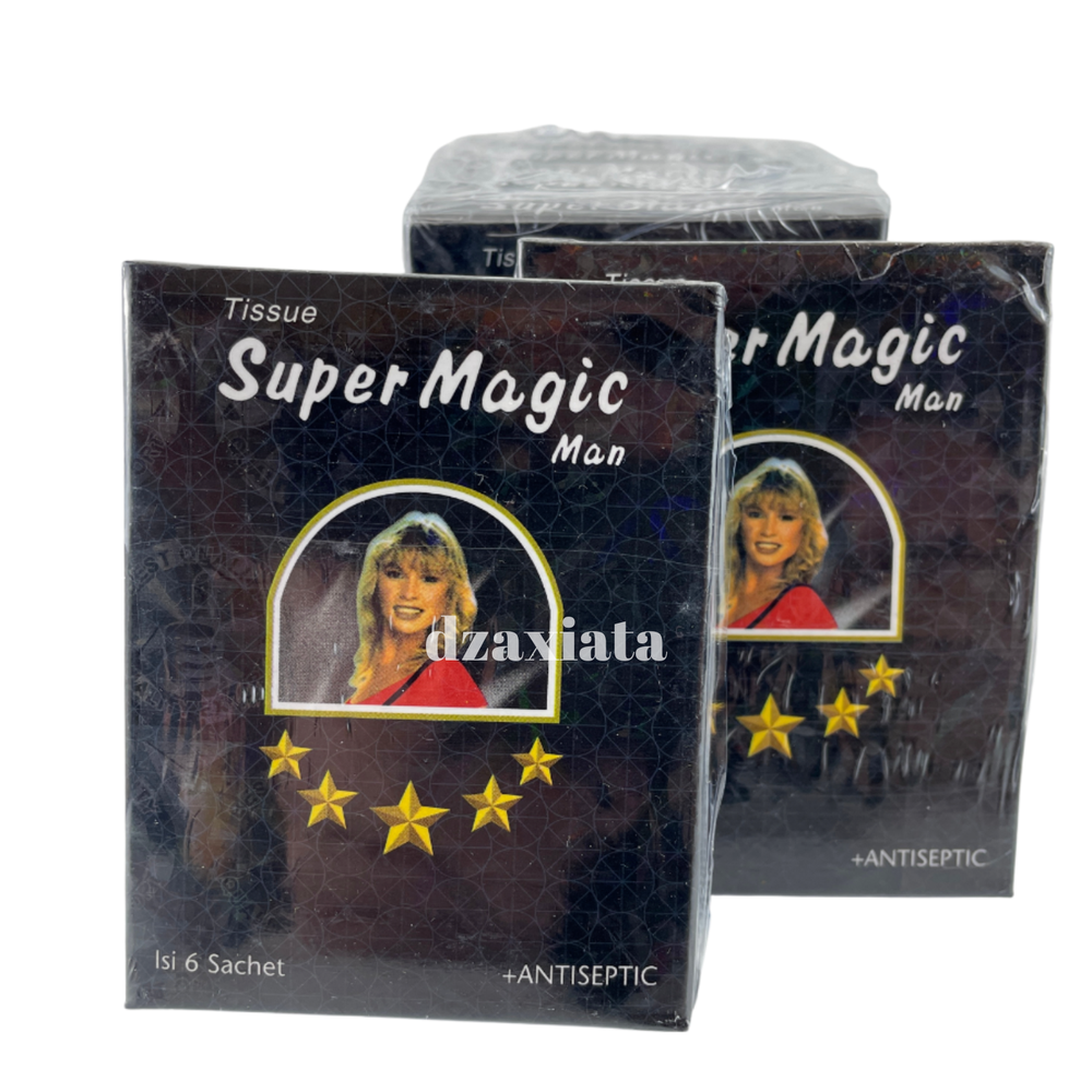3 Boxes Tissue Super Magic Man Plus Antiseptic for Long Sex & Delay Ejaculation