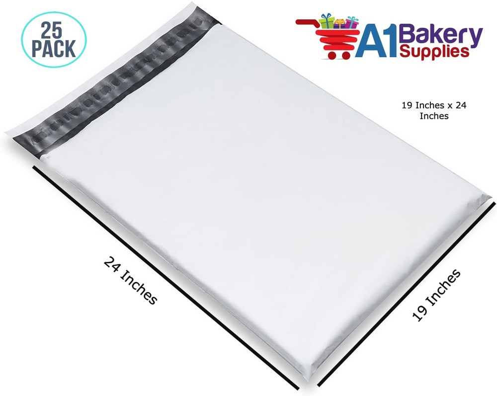 White Poly Shipping Mailers Self-Adhesive Waterproof Envelopes