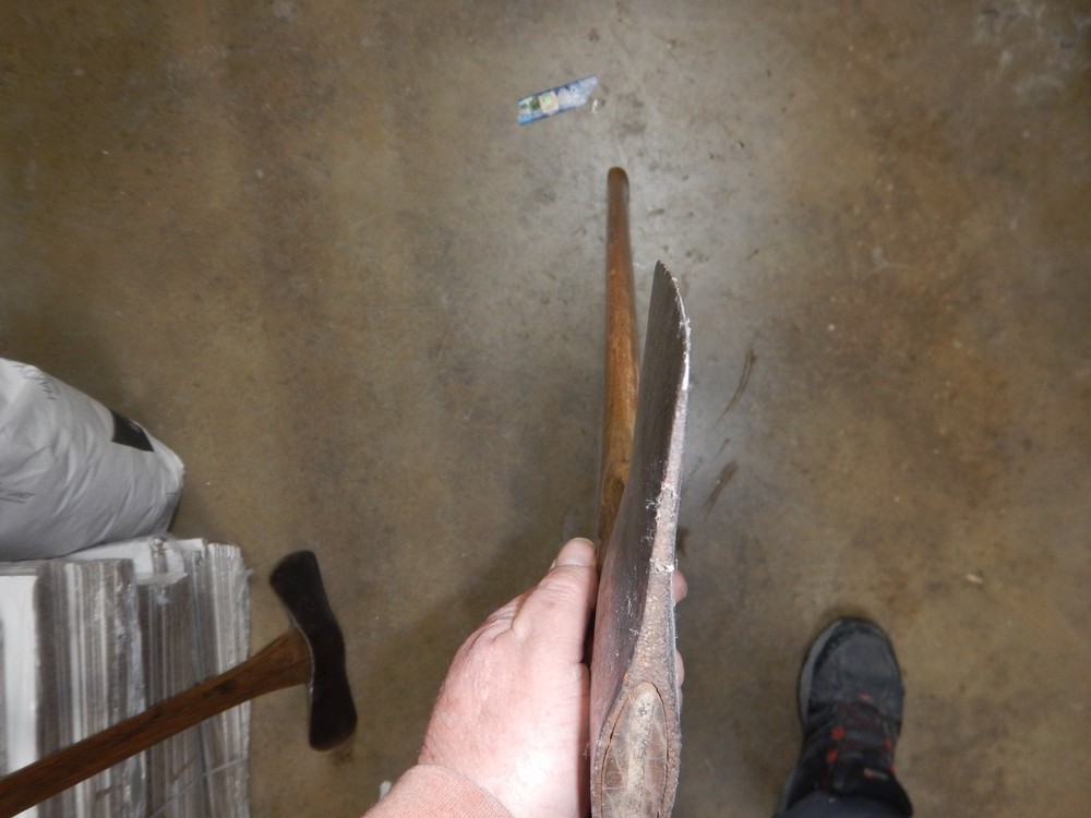 Vintage True Temper Woodslasher Double Bit Axe with Straight Handle