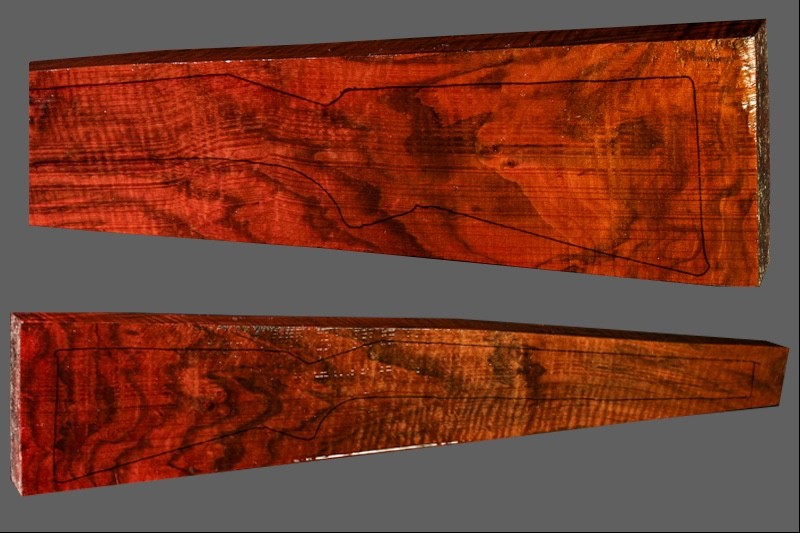 Claro walnut rifle gunstock blank, cl5