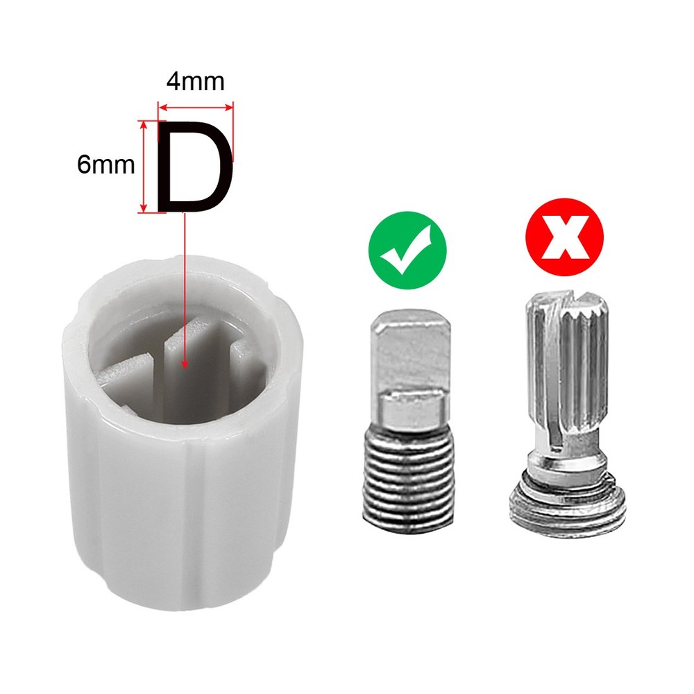5pcs,D type 6mm Potentiometer Control Knobs For Guitar Volume Tone Knobs Grey