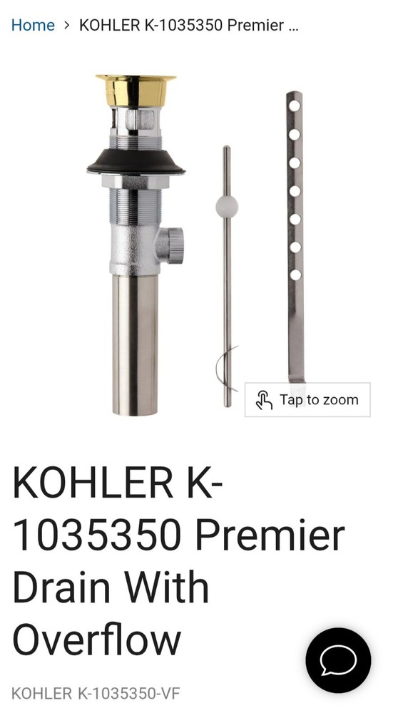Kohler Premier Drain With Overflow (2)